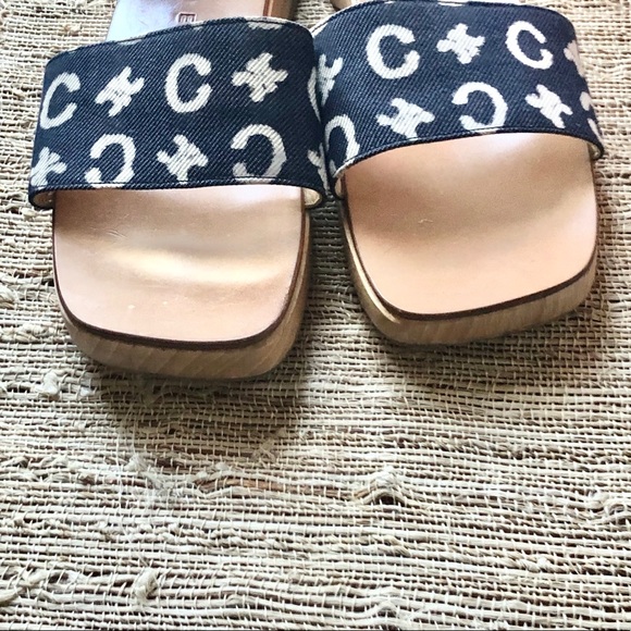 CELINE • Vintage Slides RARE Monogram Mules 37 - Picture 8 of 8